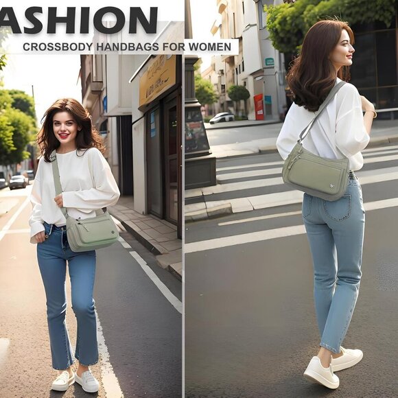 Stylish Water-Resistant Crossbody Purse with 10 Pockets - Lightweight & Secure - Picture 2 of 6